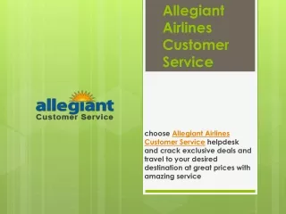 allegiant airlines customer service