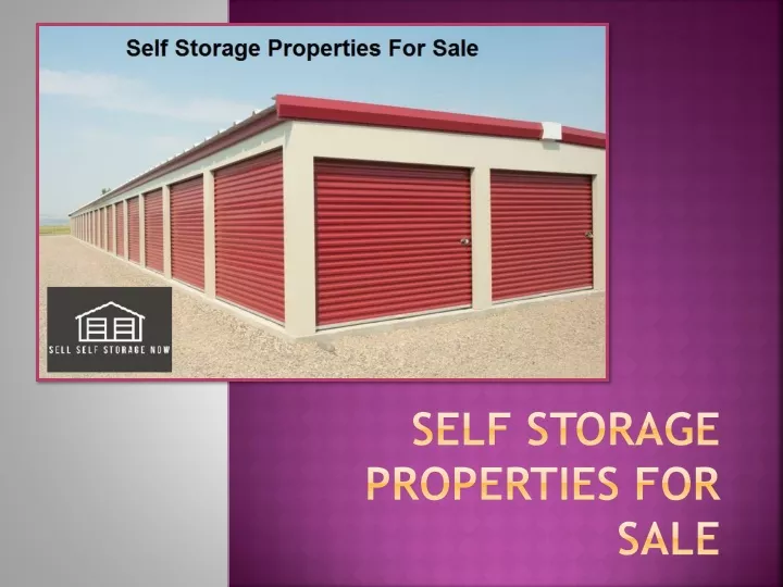 self storage properties for sale