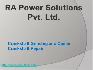Grinding of Crankshaft and Crankshaft Repair