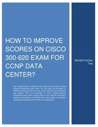 how to improve scores on cisco 300 620 exam