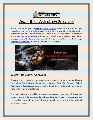 Avail Best Astrology Services