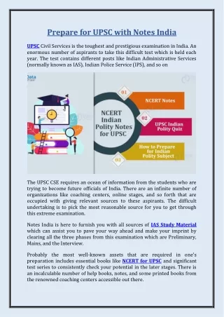 Prepare for UPSC with Notes India - NCERT For UPSC