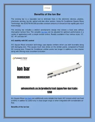 benefits of the ion bar