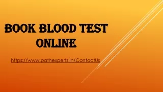 Book blood test online