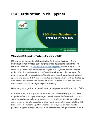 How to get ISO certification in Philippines