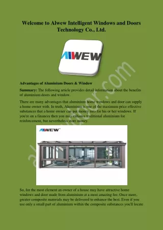 Aluminum window, sunroom at alwewdoor.com