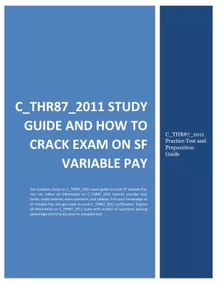c thr87 2011 study guide and how to crack exam