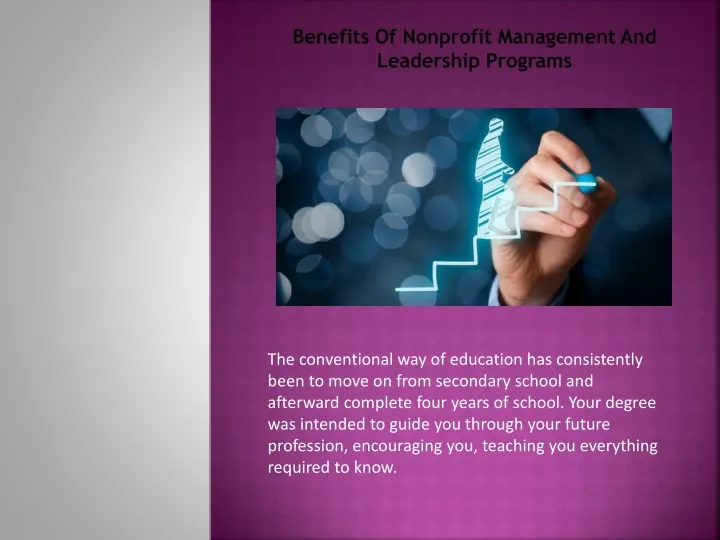 benefits of nonprofit management and leadership programs