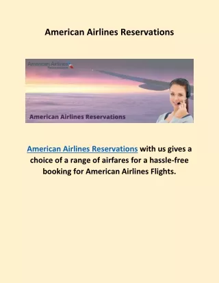 american airlines reservations