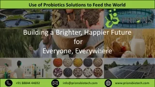 Use of Probiotics Solutions To Feed The World