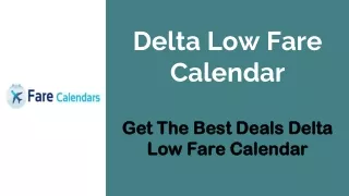 delta low fare calendar