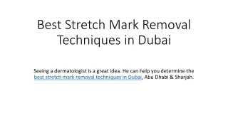 best stretch mark removal techniques in dubai