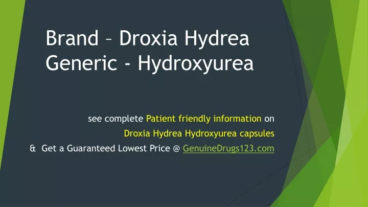 brand droxia hydrea generic hydroxyurea