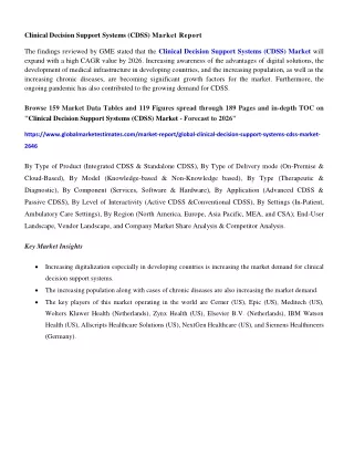 clinical decision support systems cdss market