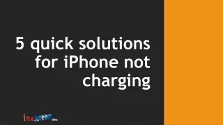 5 Quick Solutions for iPhone Not Charging Issues