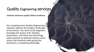 Quality Engineering Services