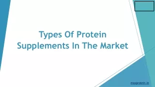 types of protein supplements in the market