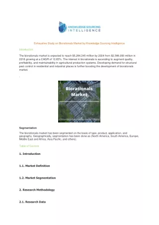 exhaustive study on biorationals market