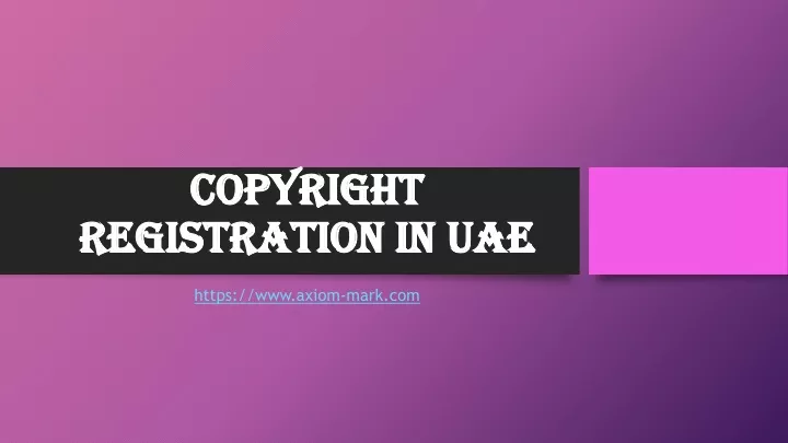 copyright registration in uae