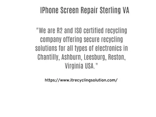 IPhone Screen Repair Sterling VA