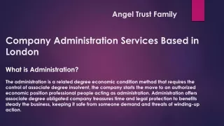 company administration services based in london