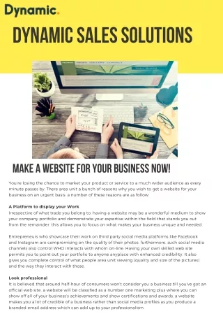 dynamic sales solutions