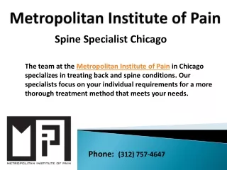 Back, Neck and Spine Pain Specialist Chicago