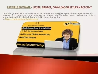 antivirus software login manage download or setup an account