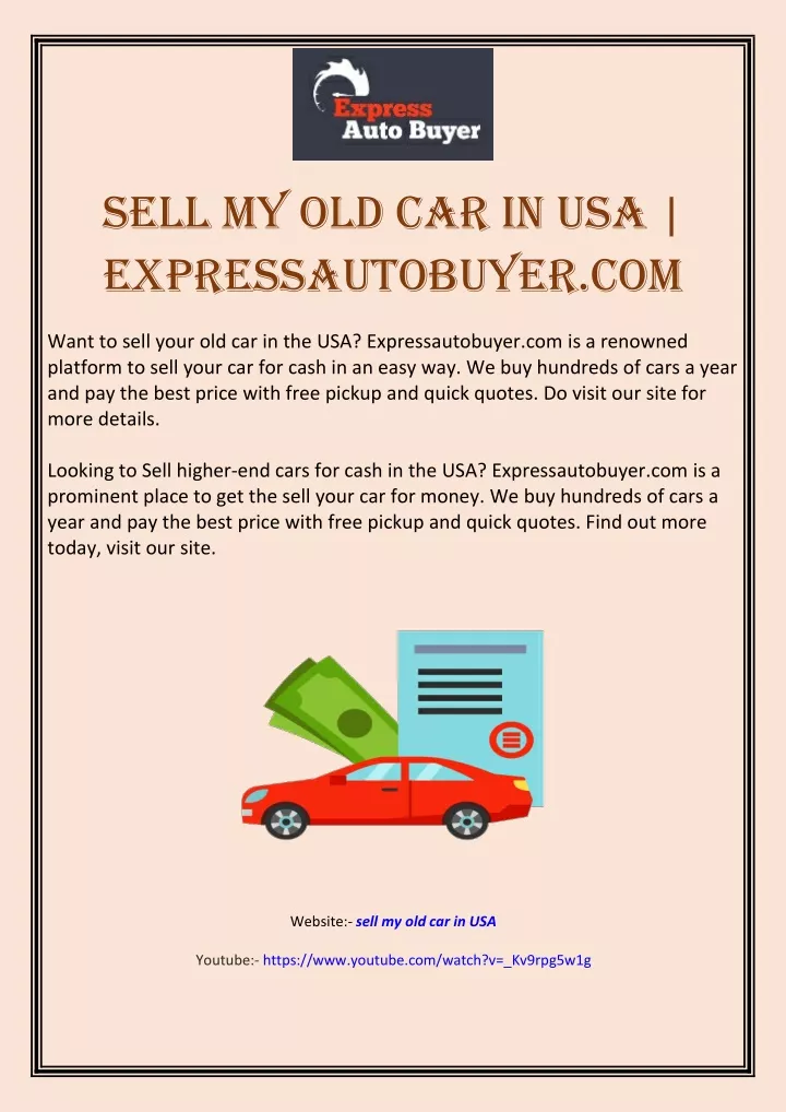 sell my old car in usa expressautobuyer com