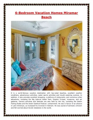6-Bedroom Vacation Homes in Miramar Beach
