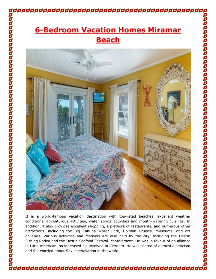 6 bedroom vacation homes miramar beach
