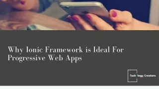 why ionic framework is ideal for progressive
