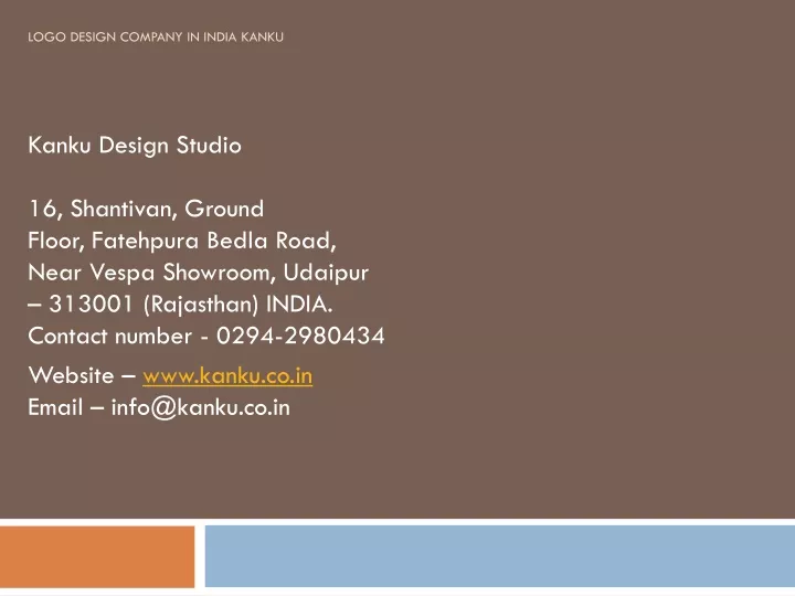 logo design company in india kanku
