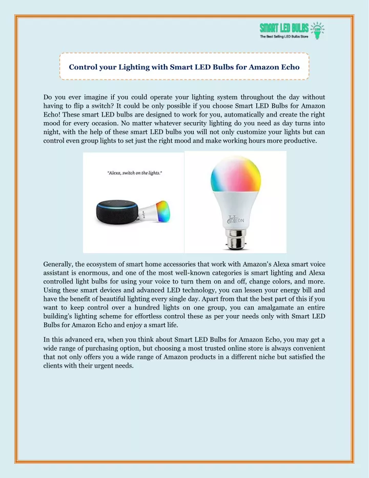 control your lighting with smart led bulbs