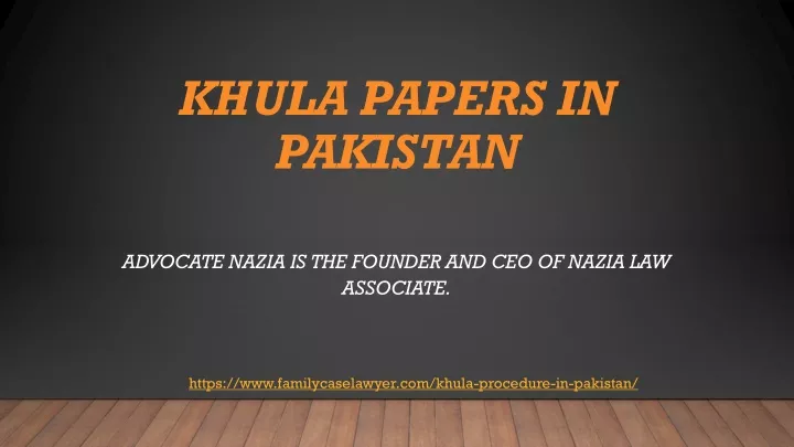 khula papers in pakistan