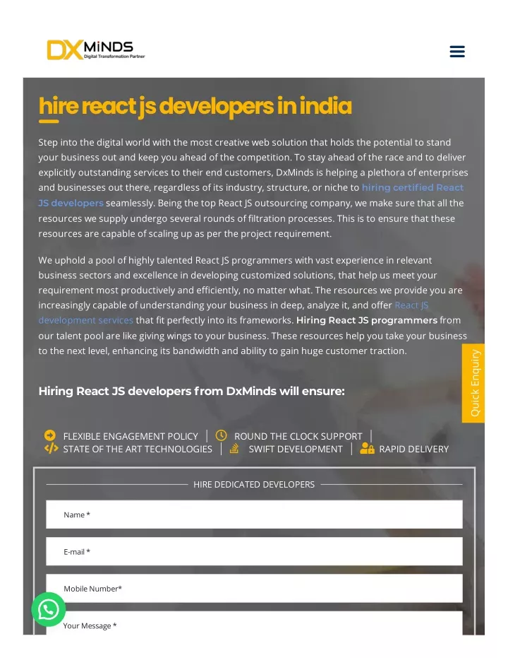hire react js developers in india