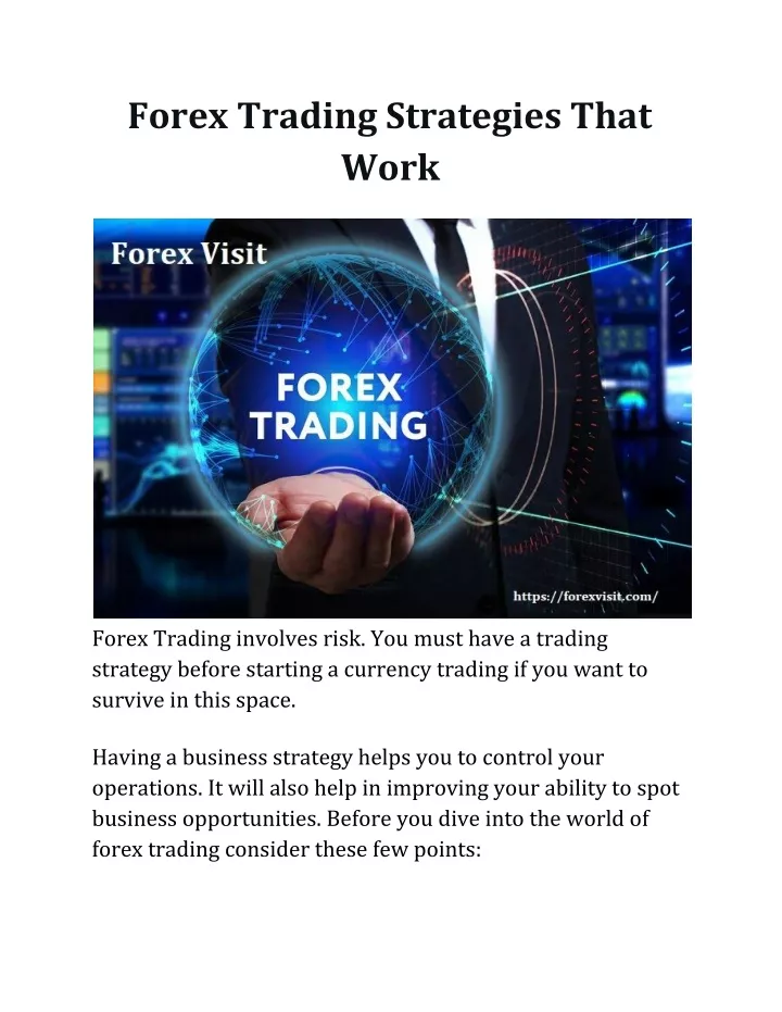forex trading strategies that work