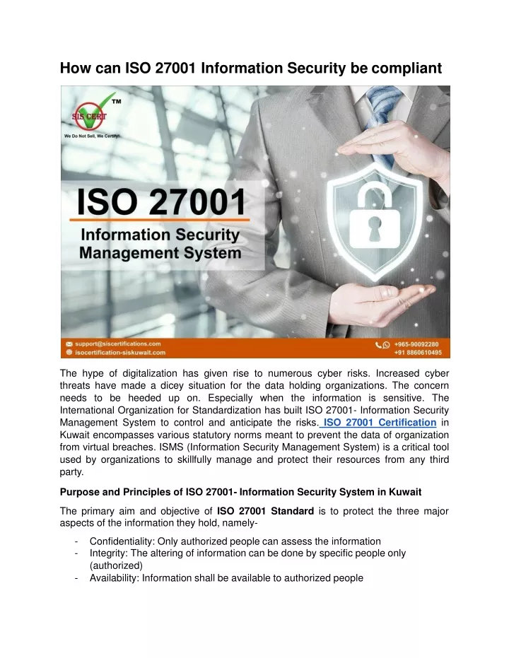 how can iso 27001 information security