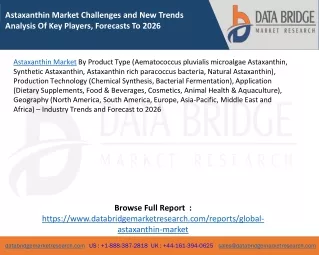 astaxanthin market challenges and new trends