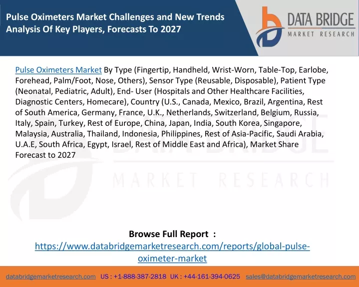 pulse oximeters market challenges and new trends