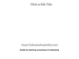 Guide to starting a business in Indonesia