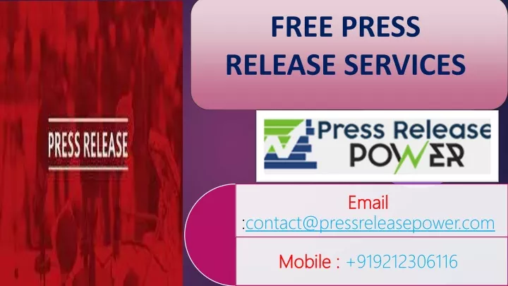free press release services