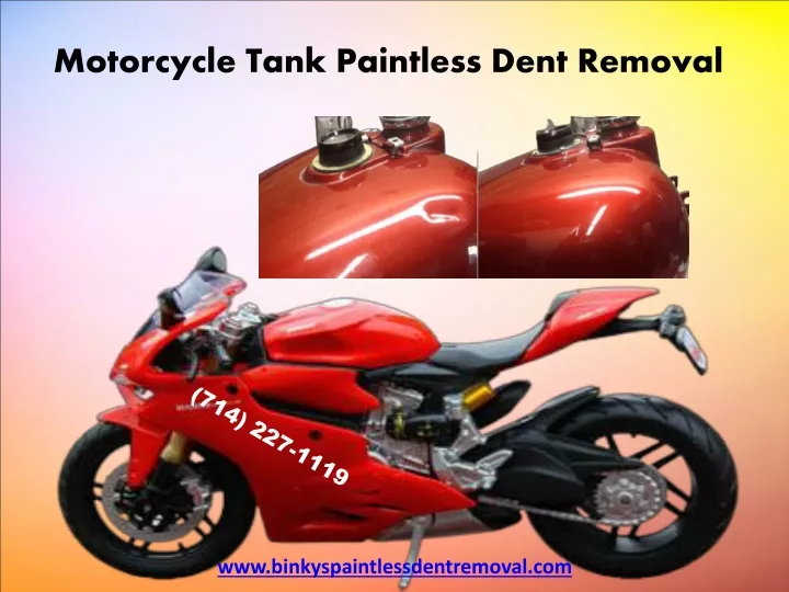 motorcycle tank paintless dent removal