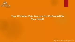 type of online puja you can get performed on your