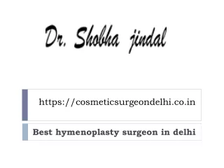 BEST HYMENOPLASTY SURGEON IN DELHI