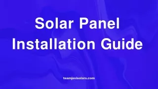 Solar Panel Installation guide