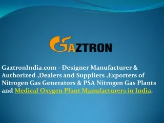 Oxygen Gas Plants in India| GaztronIndia.com