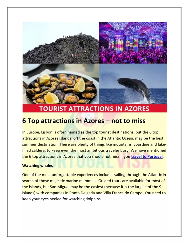 6 top attractions in azores not to miss