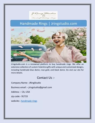 Handmade Rings | Jringstudio.com