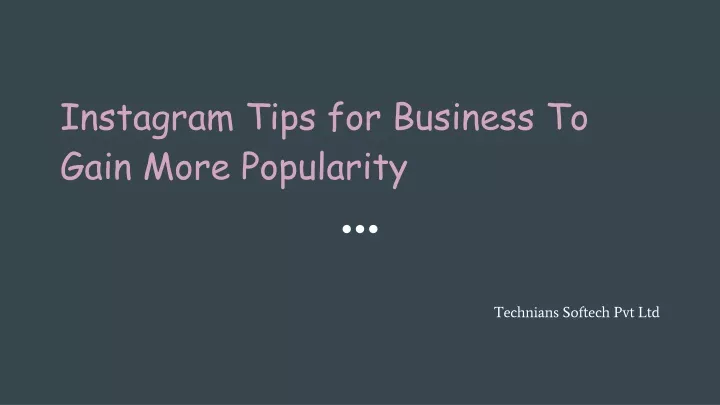 instagram tips for business to gain more popularity